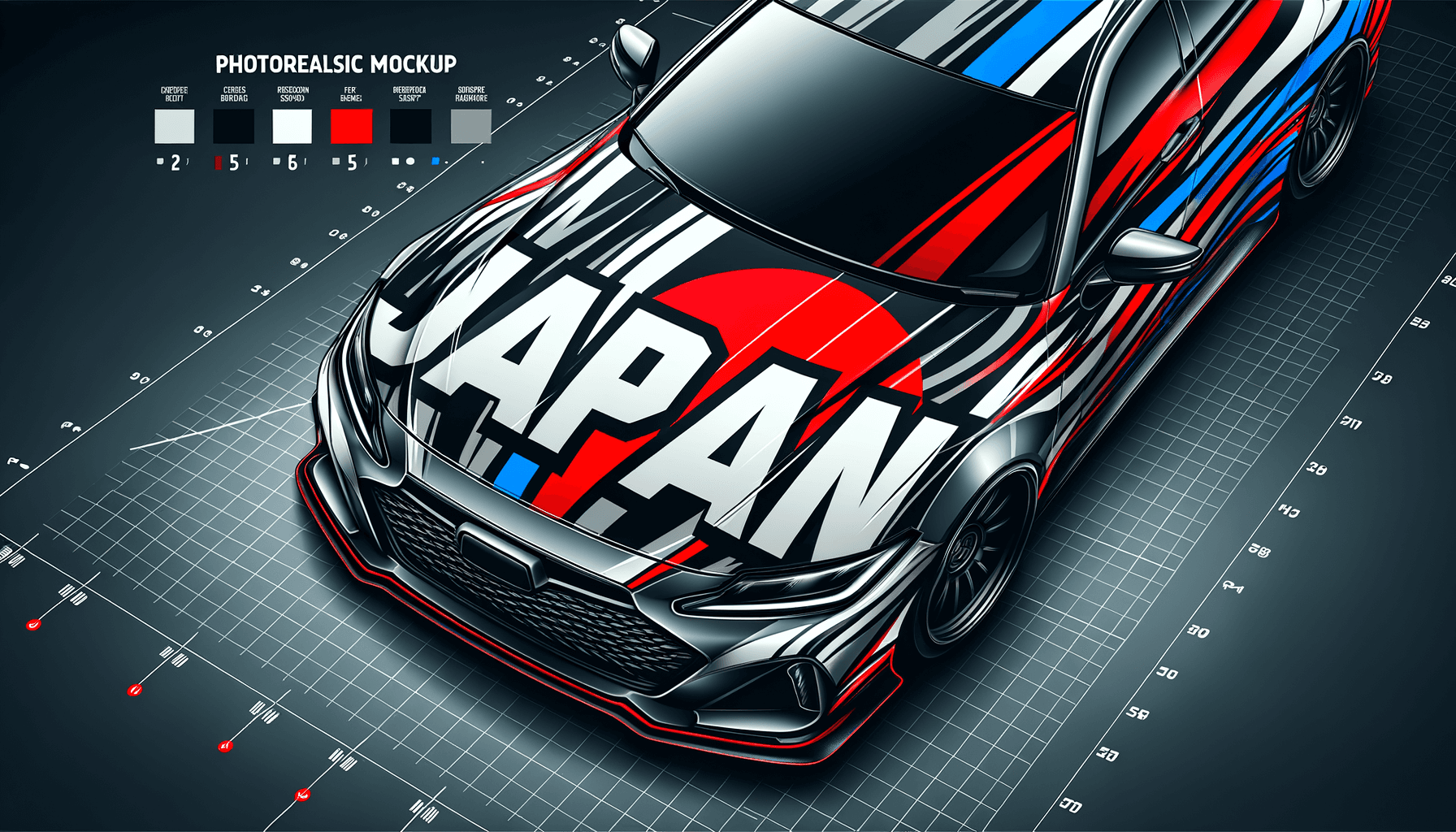 Japan concept car hood cover